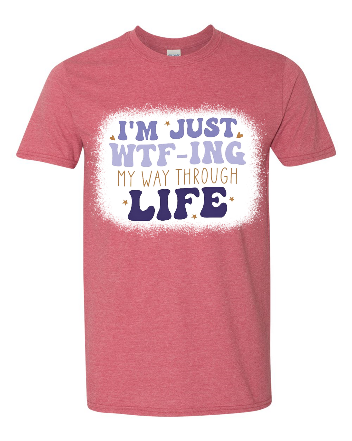 WTF-ing Life - Adult Bleached Short Sleeve T-Shirt