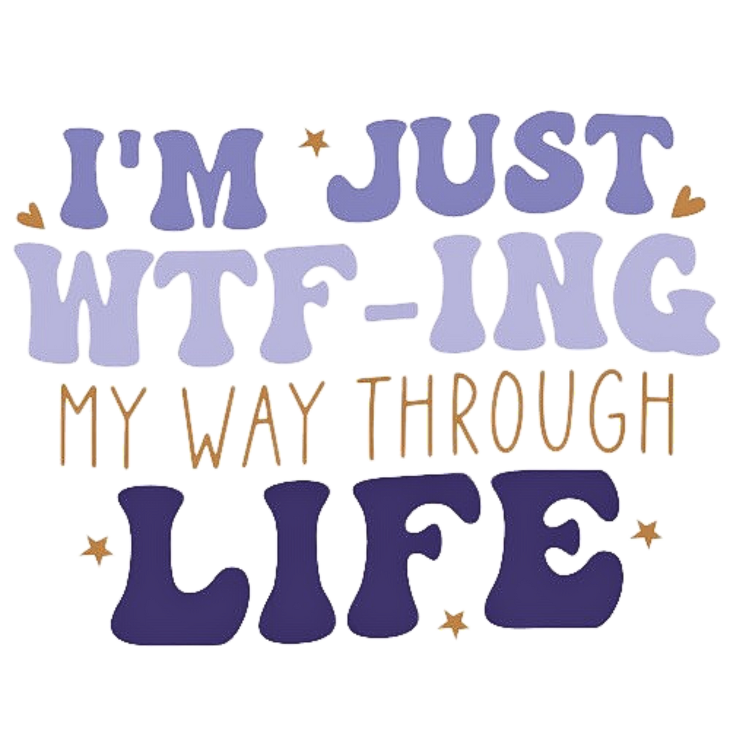 WTF-ing Life - Adult Bleached Short Sleeve T-Shirt