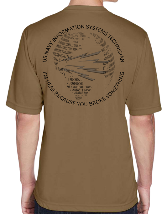 US Navy Information Systems Technician - Coyote Brown T-Shirt