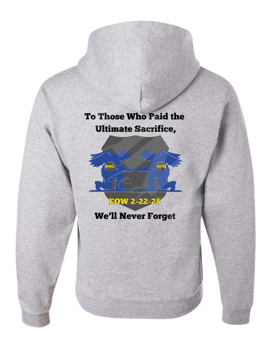 VBPD Memorial Hoodie - $10 Of every Hoodie sold goes to benefit the Family