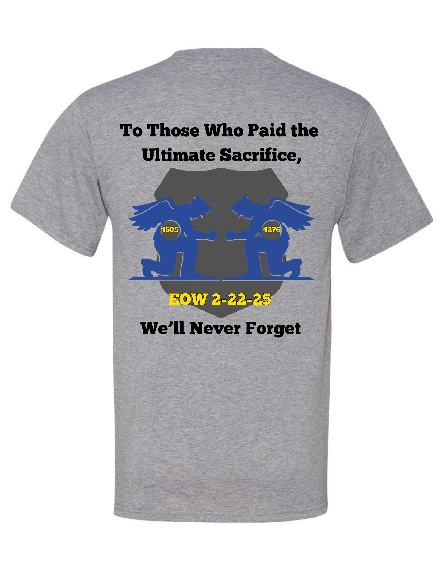 VBPD Memorial Shirt - $10 Of every Shirt sold goes to benefit the Family