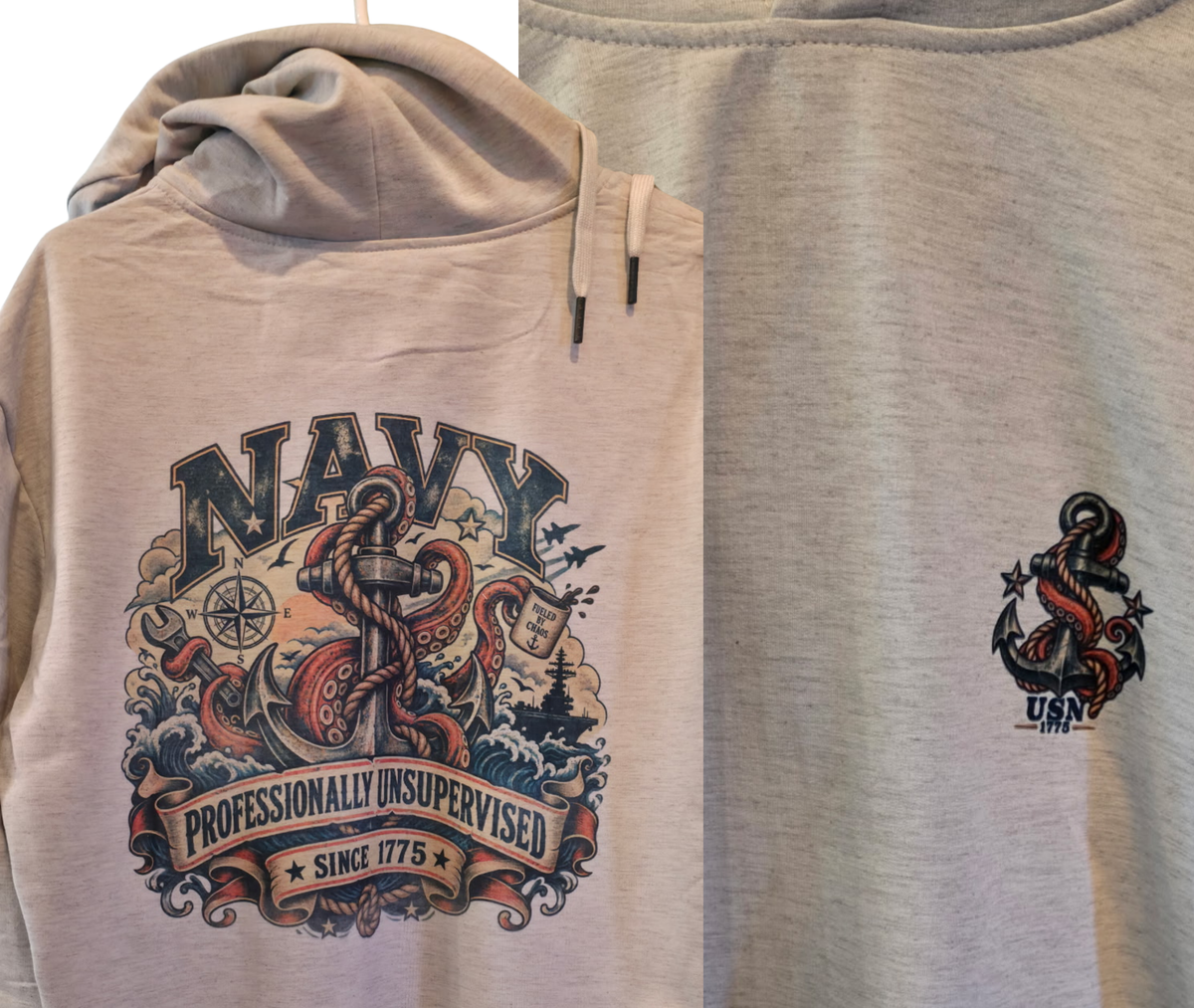 TSC Fundraising - Navy Unsupervised Since 1775 T-Shirt or Hoodie
