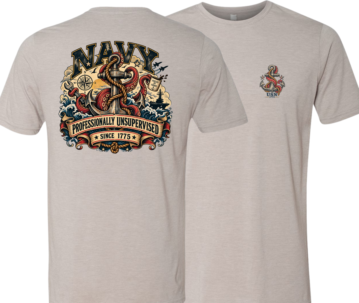 TSC Fundraising - Navy Unsupervised Since 1775 T-Shirt or Hoodie