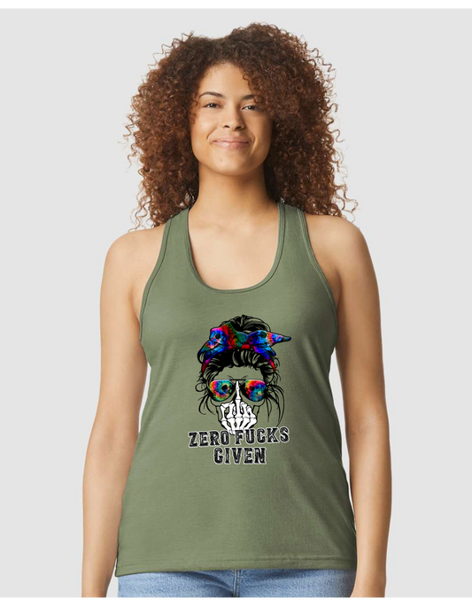 Zero Fuck's Given Adult Women's Tank-Top